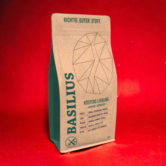 Basilius | RÖSTERS LIEBLING | Ganze Espressobohnen | 40% Arabica, 60% Robusta