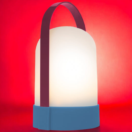 Remember | LED-Leuchte Matz | Tragebügel | blau-rot | 25 cm inkl. Tragebügel