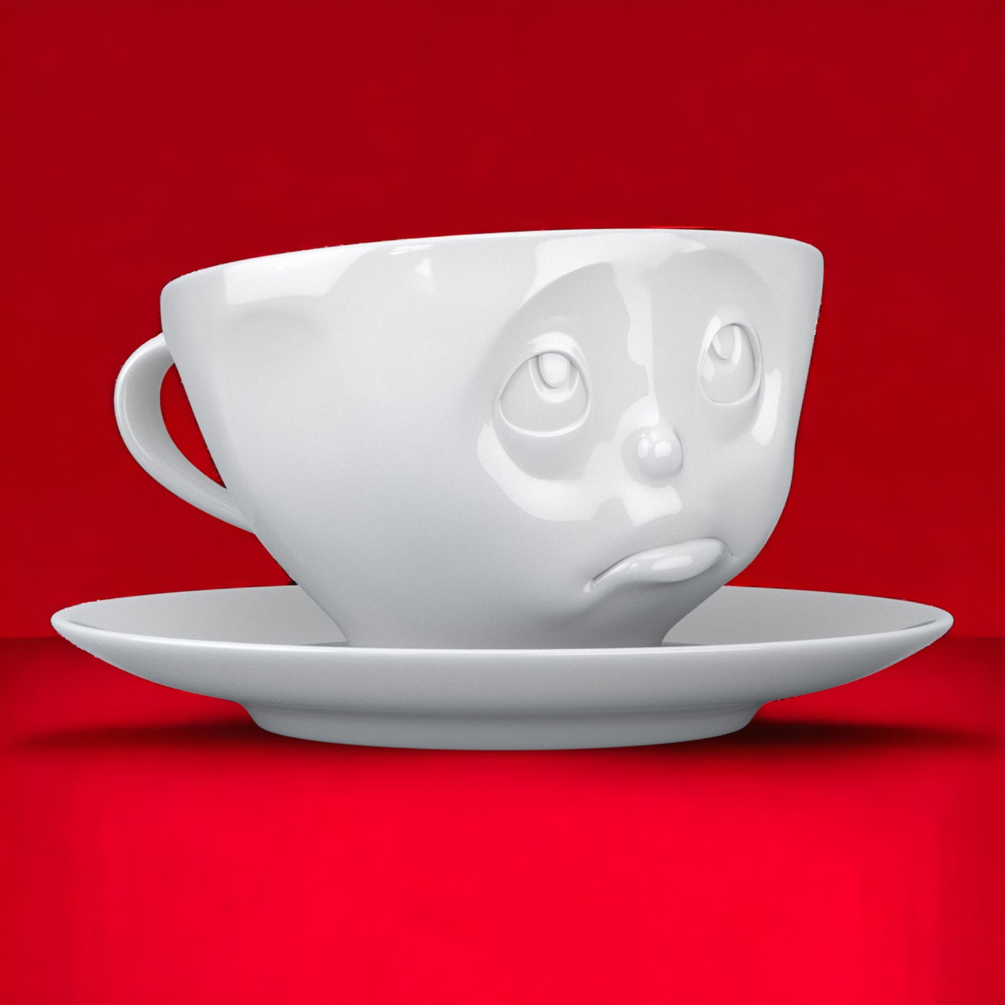 Lachende Tasse FIFTYEIGHT PRODUCTS | Kaffeetasse | OCH BITTE | ca. 200ml | weiß