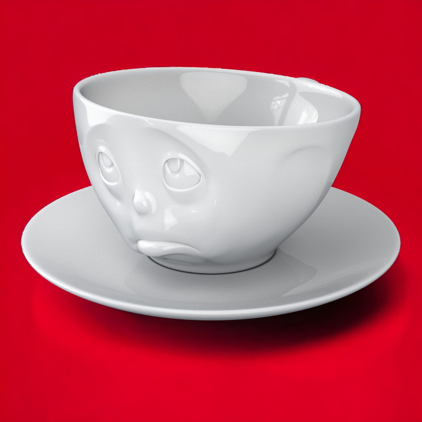 Lachende Tasse FIFTYEIGHT PRODUCTS | Kaffeetasse | OCH BITTE | ca. 200ml | weiß