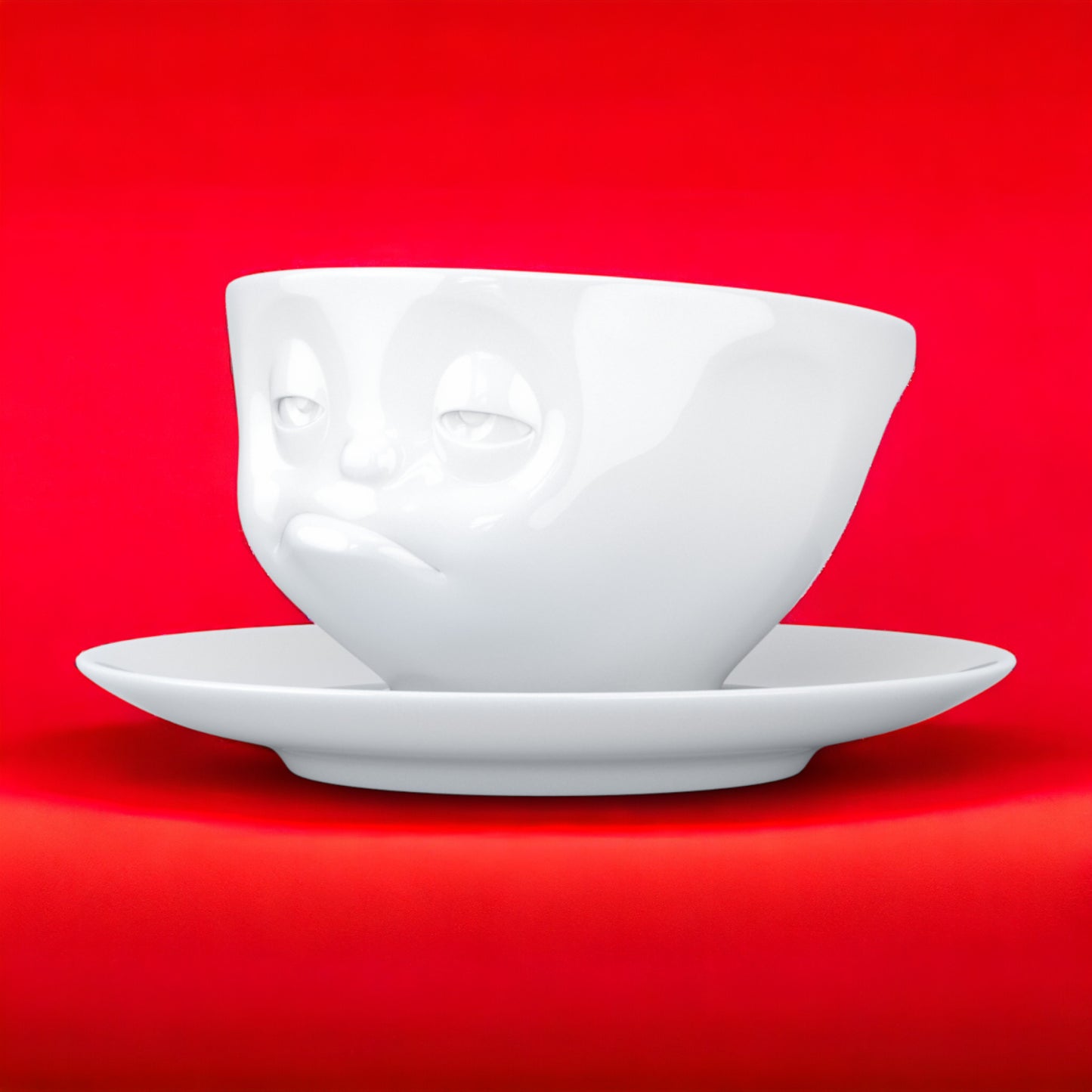 Lachende Tasse FIFTYEIGHT PRODUCTS | Kaffeetasse | VERPENNT | ca. 200ml | weiß