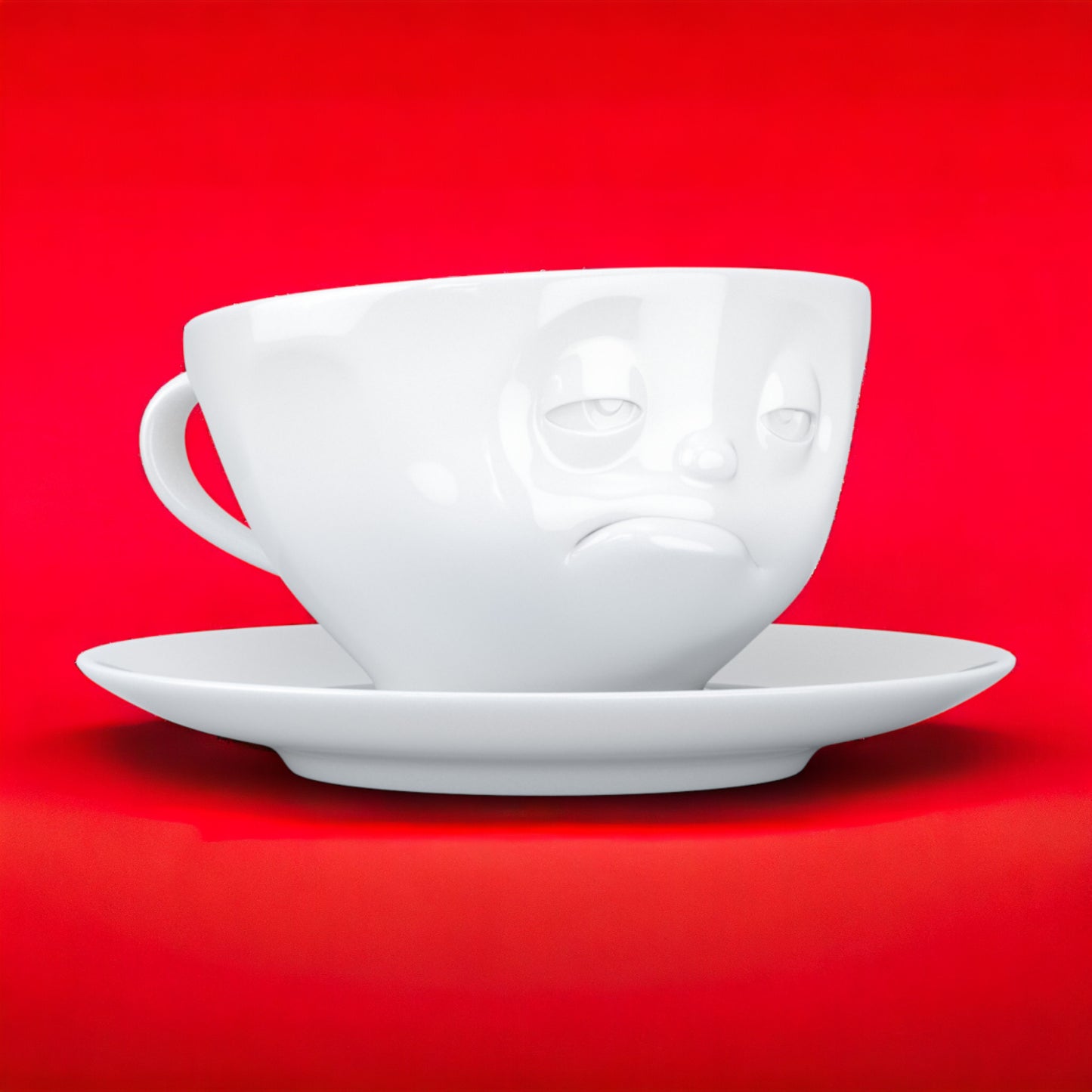 Lachende Tasse FIFTYEIGHT PRODUCTS | Kaffeetasse | VERPENNT | ca. 200ml | weiß