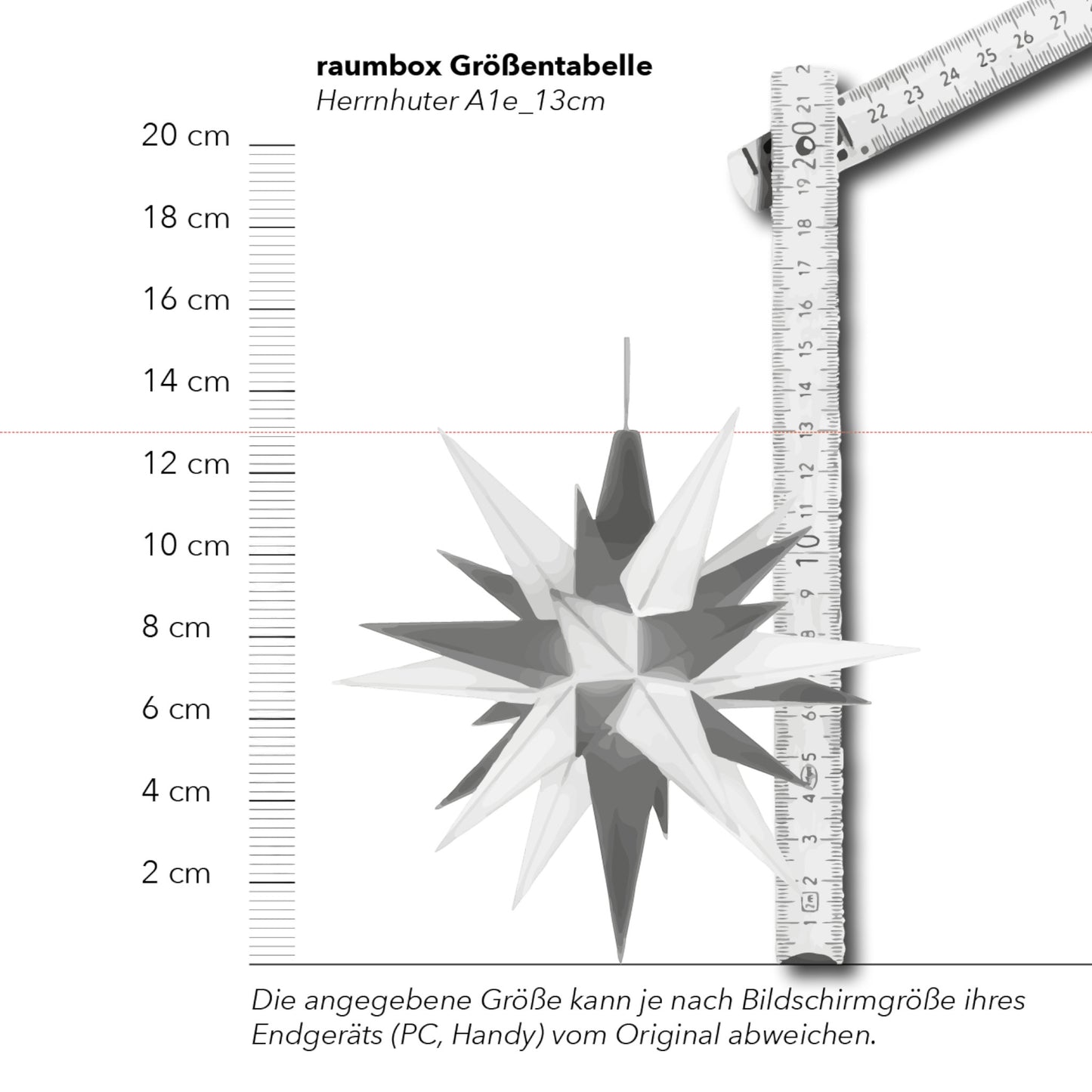 Herrnhuter Sterne LED ADVENTSSTERN Kunststoff Ø13 cm | rot