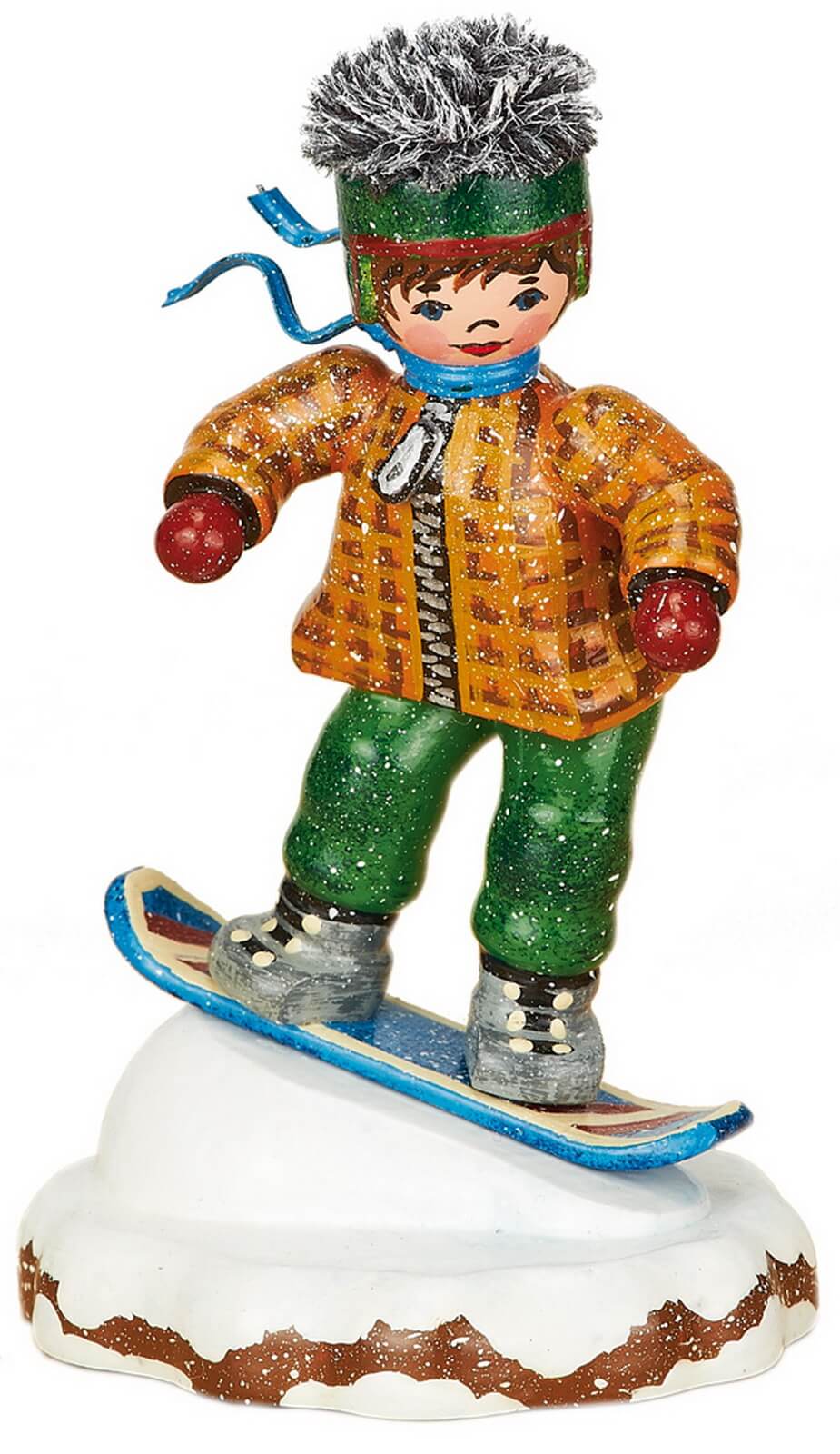 Hubrig Volkskunst | Winterkinder | Snowboardfahrer | 8 cm