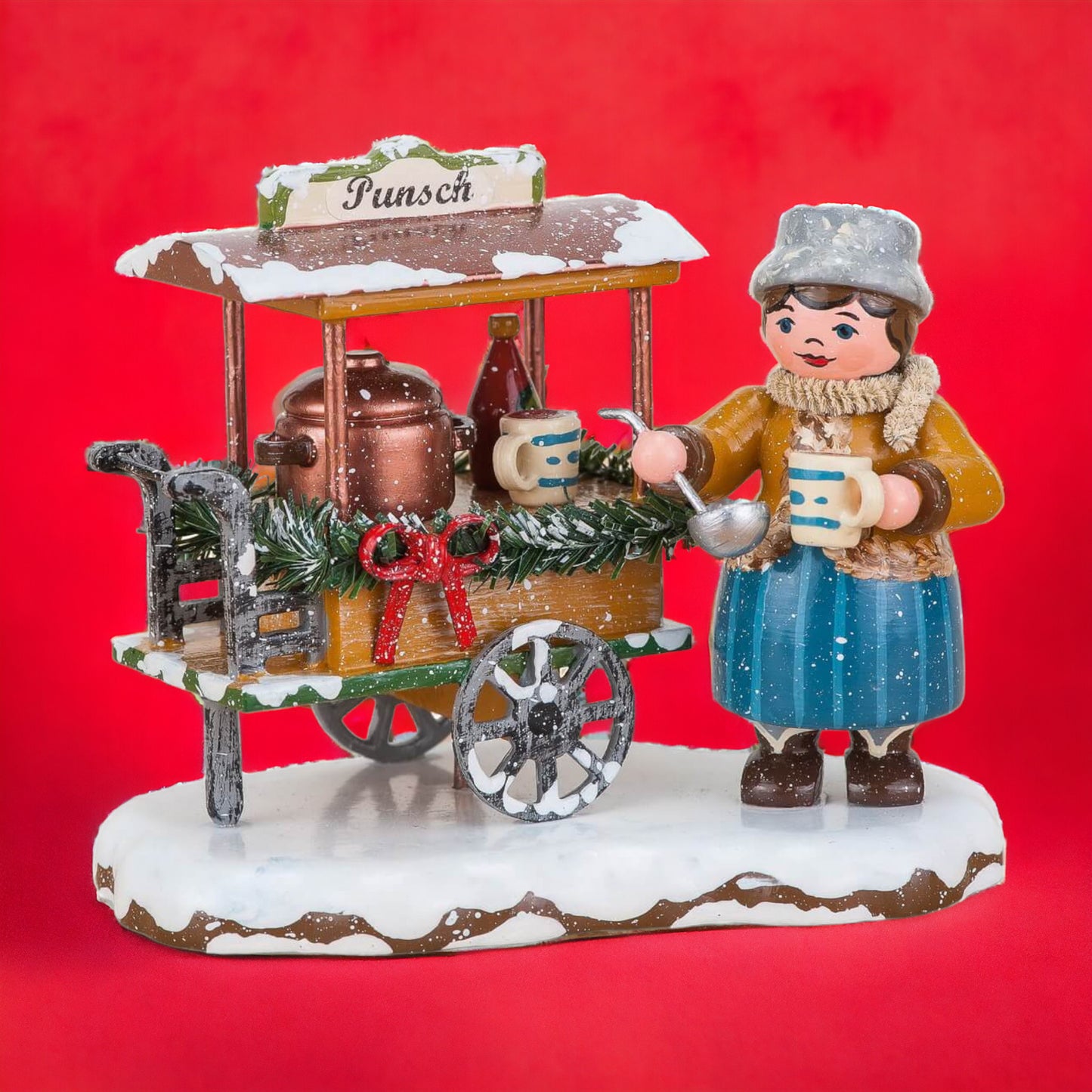 Hubrig Volkskunst | Winterkinder | Punschwagen | 8 cm