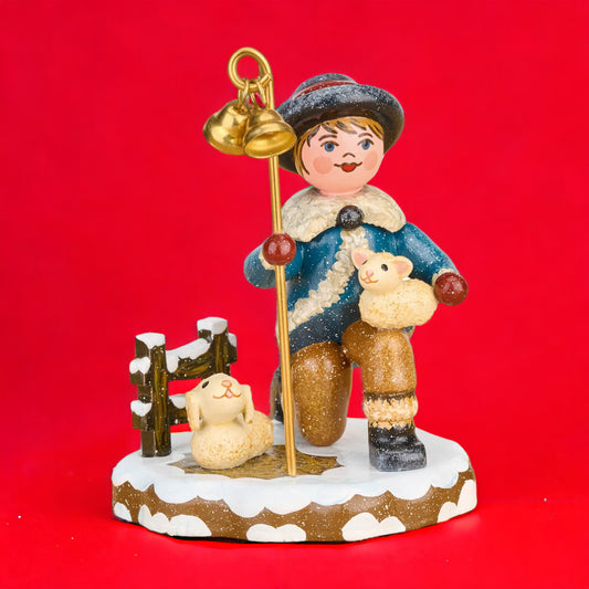 Hubrig Volkskunst | Winterkinder | Sternsinger | Der Gute Hirte | 9 cm