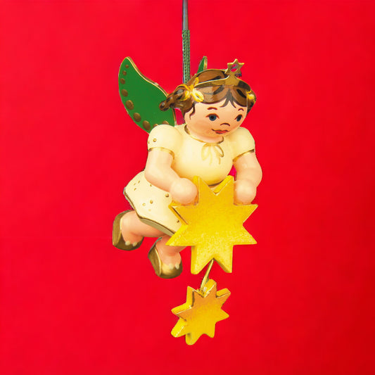 Hubrig Volkskunst | Baumbehang | Weihnachtsengel | Engel | Sterntaler | 6 cm