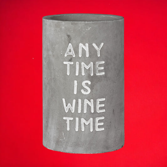 räder BETON | FLASCHEN- & WEINKÜHLER | Any Time Is Wine Time | ca. 21 cm
