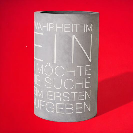 räder BETON | FLASCHEN- & WEINKÜHLER | Wahrheit Im Wein | ca. 21,5 cm