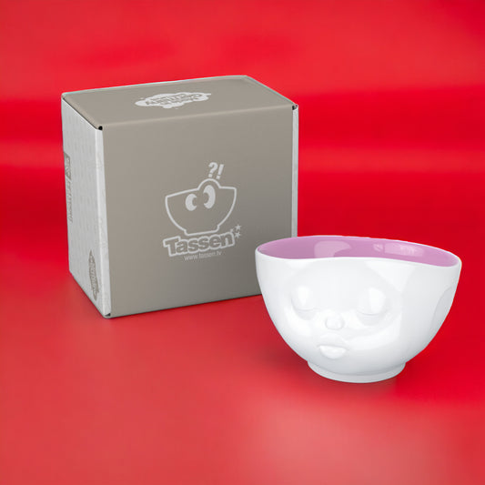 Lachende Tasse FIFTYEIGHT PRODUCTS | bunte Schale KÜSSEND | ca. 500ml | innen beere