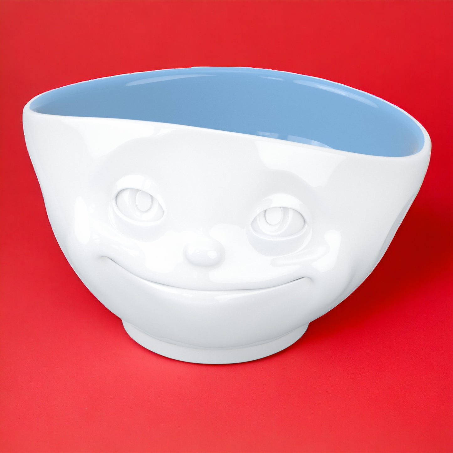 Lachende Tasse FIFTYEIGHT PRODUCTS | 6er Bunte Schalen-Set | Lustige Gesichter | innen farbig | je ca. 500ml