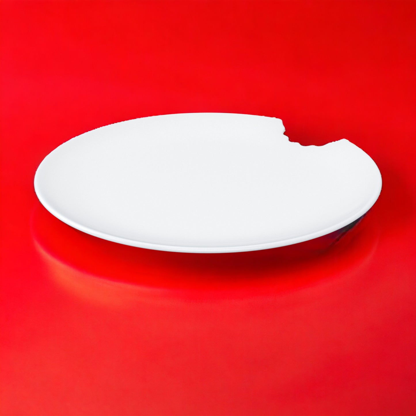 Lachende Tasse FIFTYEIGHT PRODUCTS | 8er Set KUCHENTELLER MIT BISS | (Ø 20 cm) | weiß