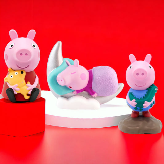 tonies® Hörfigur | Peppa Pig 3er Set | Die Ritterburg + Die schönsten Geschichten von Schorsch + Gute Nacht Geschichten