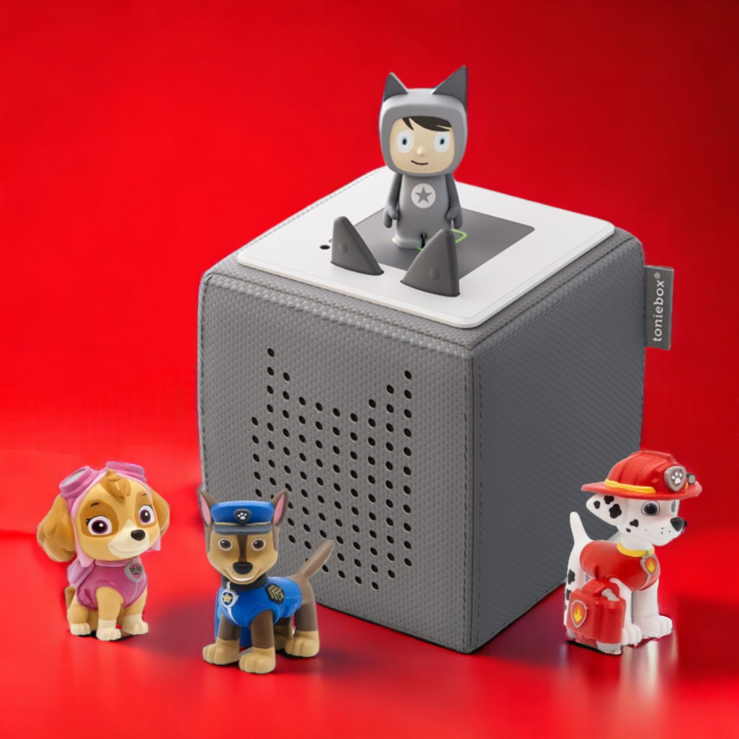 tonies® Hörfigur | Klassik Bundle | Starterset Anthrazit + 3 PAW PATROL Abenteuer