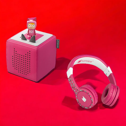 tonies® Hörfigur | Starterset Box Pink | mit Kreativtonie + Tonie-Lauscher
