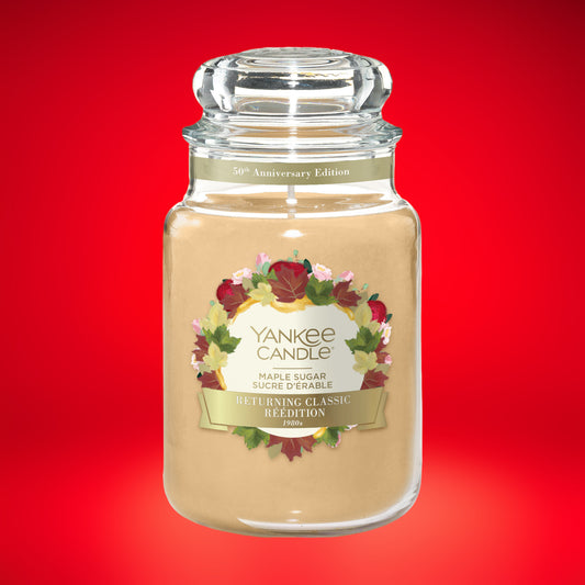 Yankee Candle | Duftkerze im Glas | MAPLE SUGAR | Sonderduft 50th Anniversary | 623g